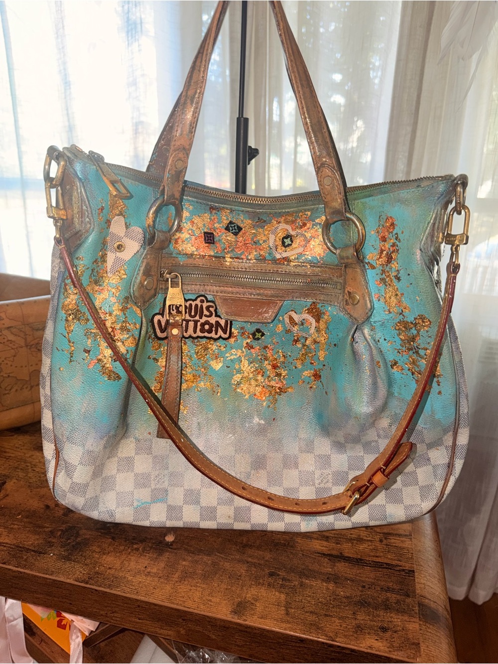 Louis Vuitton Custom one of a kind 2 way bag.